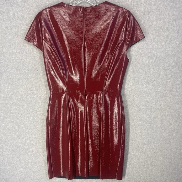 🍷 BCBGeneration Burgundy Pleather Mini Dress NWT - Picture 5 of 16